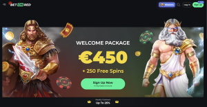 image of bet on red casino website