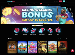 image of cosmobet casino website