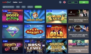 image of luckland casino website